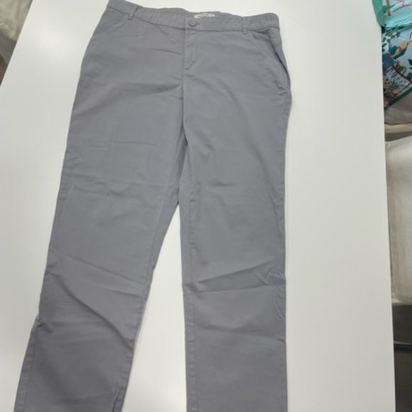 SMART SET Light Gray Cotton Pants Mid-Rise ~ Size 12 with tags - Picture 1 of 15